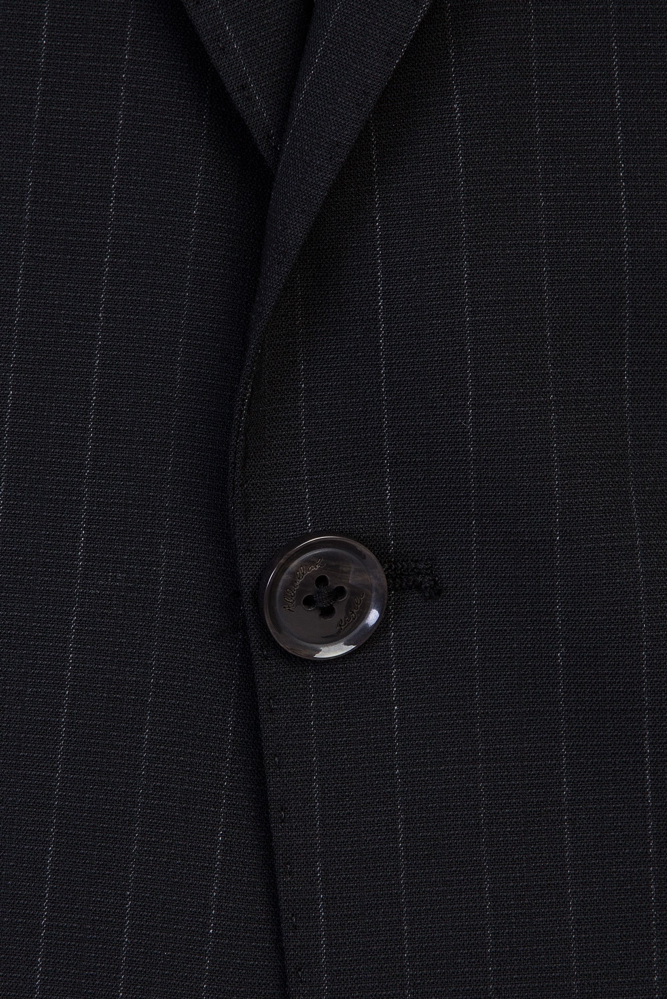 Siyah Slim Fit Dar Kesim Sivri Yaka Yünlü Çizgili Takım Elbise