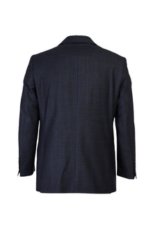 Koyu Füme Relaxed Fit Rahat Kesim Yünlü Klasik Kareli Takım Elbise