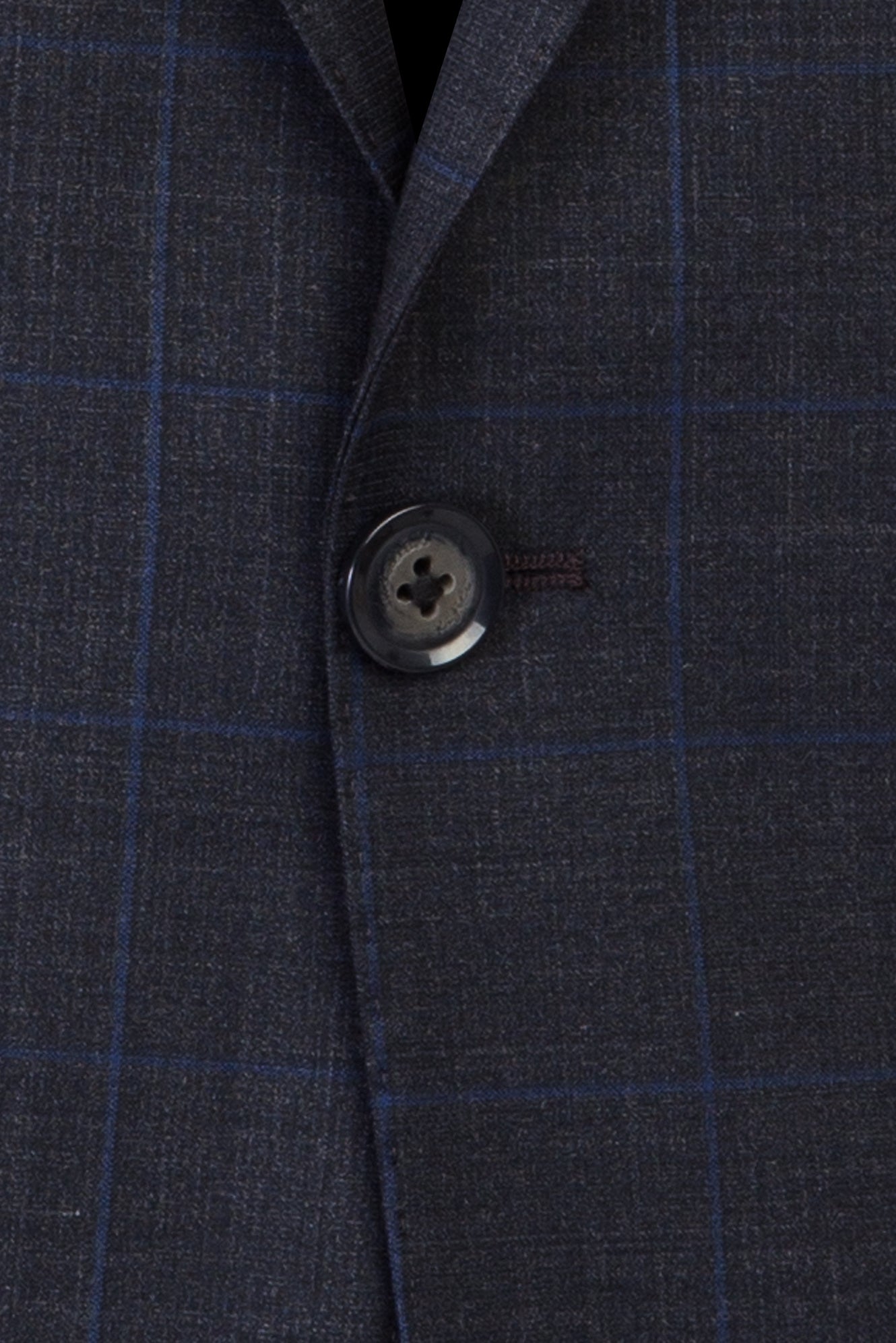 Koyu Füme Relaxed Fit Rahat Kesim Yünlü Klasik Kareli Takım Elbise