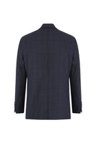 Koyu Füme Relaxed Fit Rahat Kesim Yünlü Klasik Kareli Takım Elbise