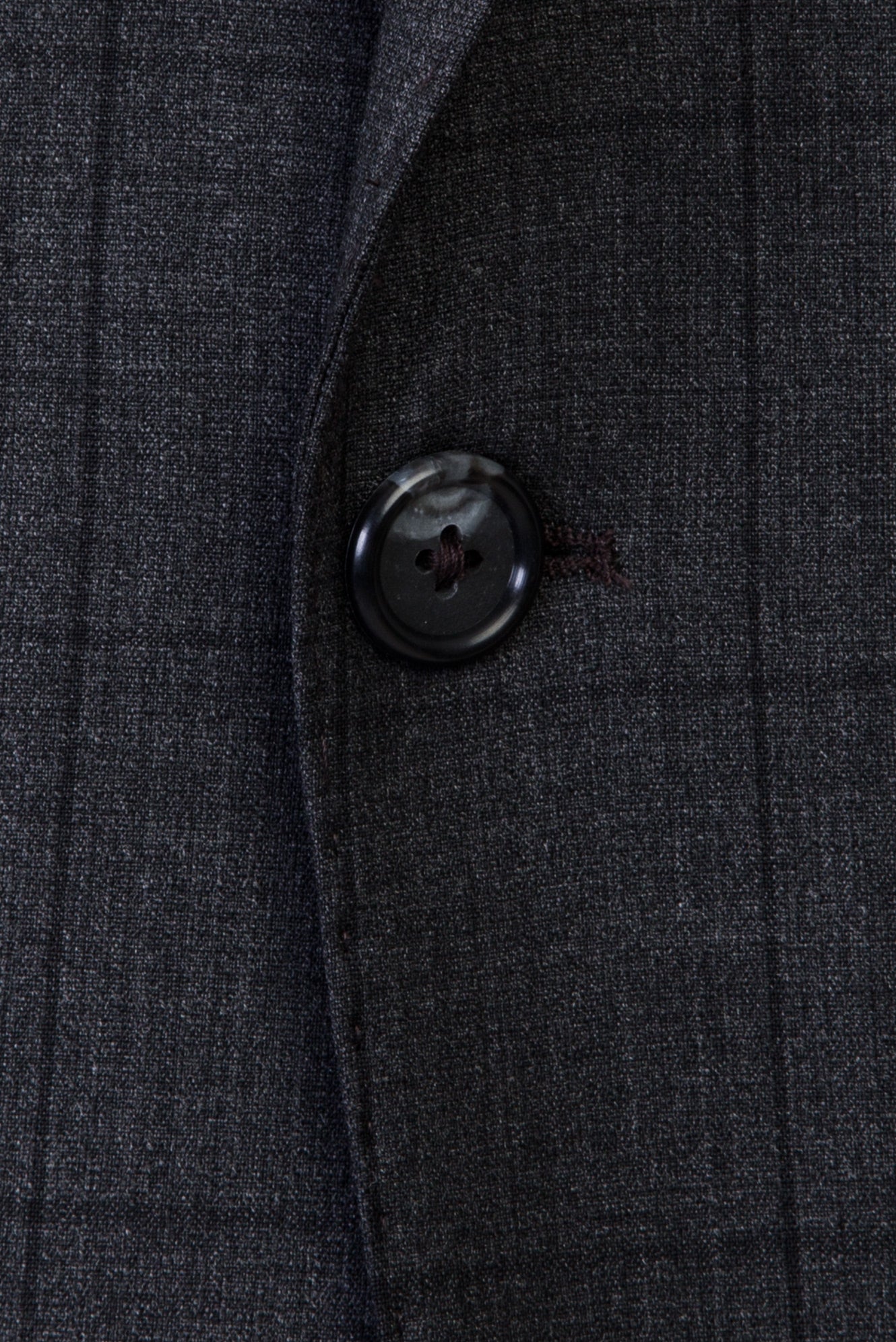 Koyu Füme Relaxed Fit Rahat Kesim Yünlü Klasik Kareli Takım Elbise