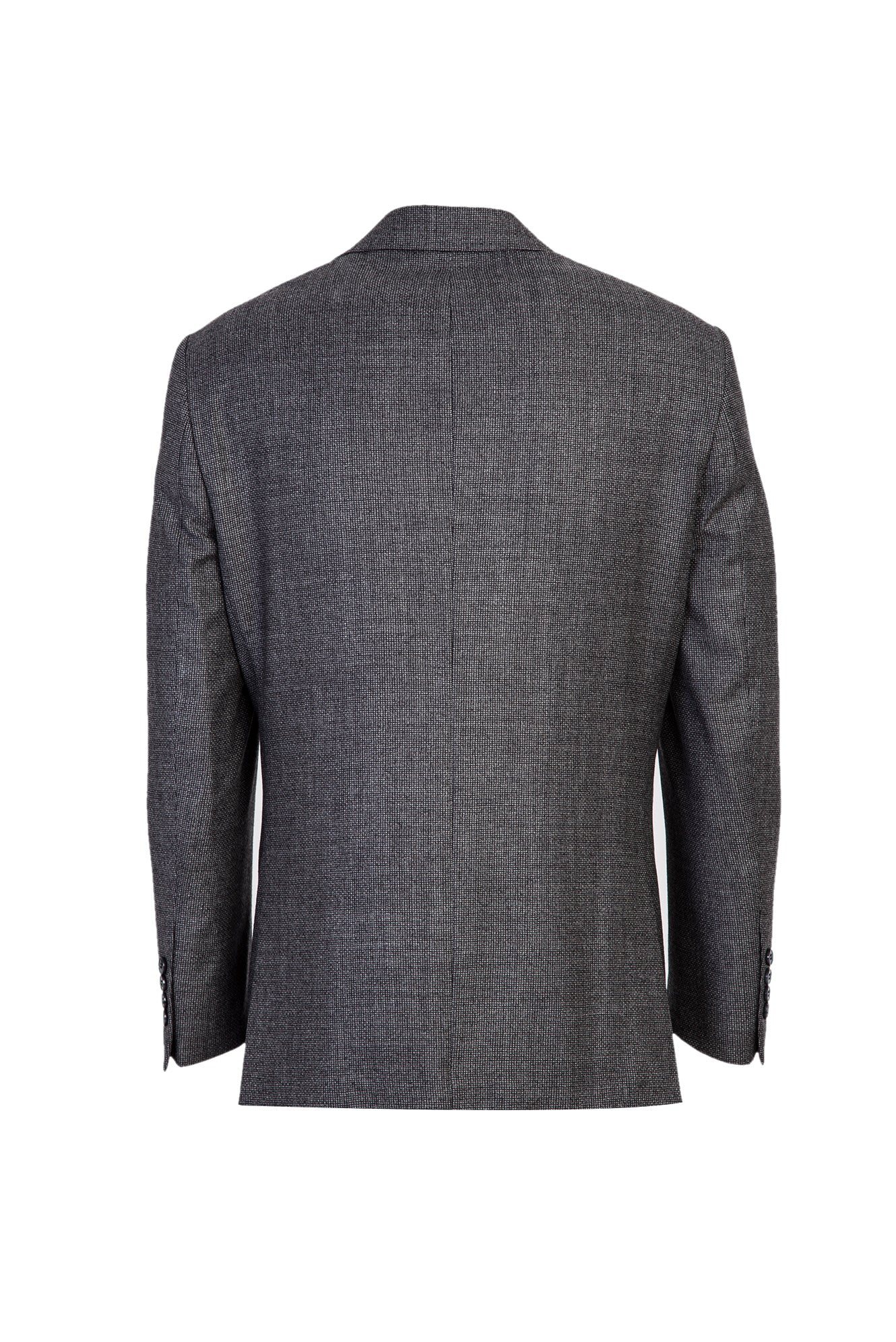 Orta Gri Relaxed Fit Rahat Kesim Desenli Klasik Yün Ceket