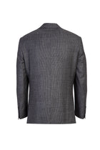 Orta Gri Relaxed Fit Rahat Kesim Desenli Klasik Yün Ceket