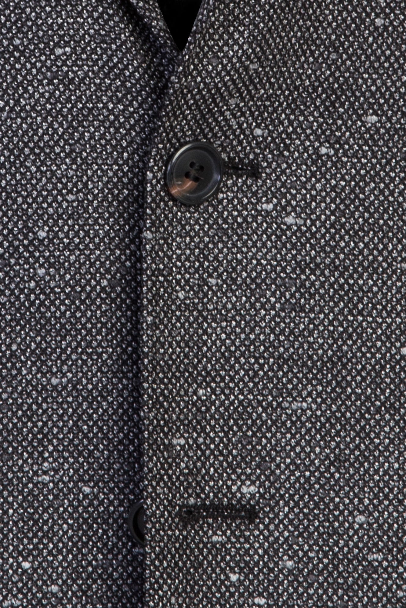 Orta Gri Slim Fit Dar Kesim Yünlü Desenli Ceket