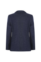 Orta Lacivert Relaxed Fit Rahat Kesim Kaşmir Desenli Klasik Ceket
