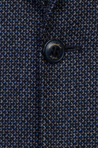 Orta Lacivert Relaxed Fit Rahat Kesim Kaşmir Desenli Klasik Ceket