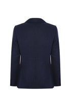 Koyu Lacivert Regular Fit İtalyan Klasik Desenli Kaşmir Ceket