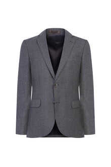 Koyu Bej Regular Fit İtalyan Klasik Desenli Kaşmir Ceket