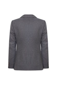 Koyu Bej Regular Fit İtalyan Klasik Desenli Kaşmir Ceket