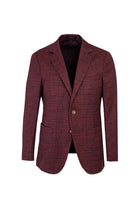 Kiremit Desenli Slim Fit Dar Kesim Ceket