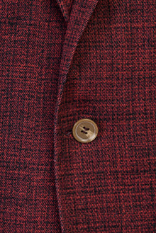 Kiremit Desenli Slim Fit Dar Kesim Ceket