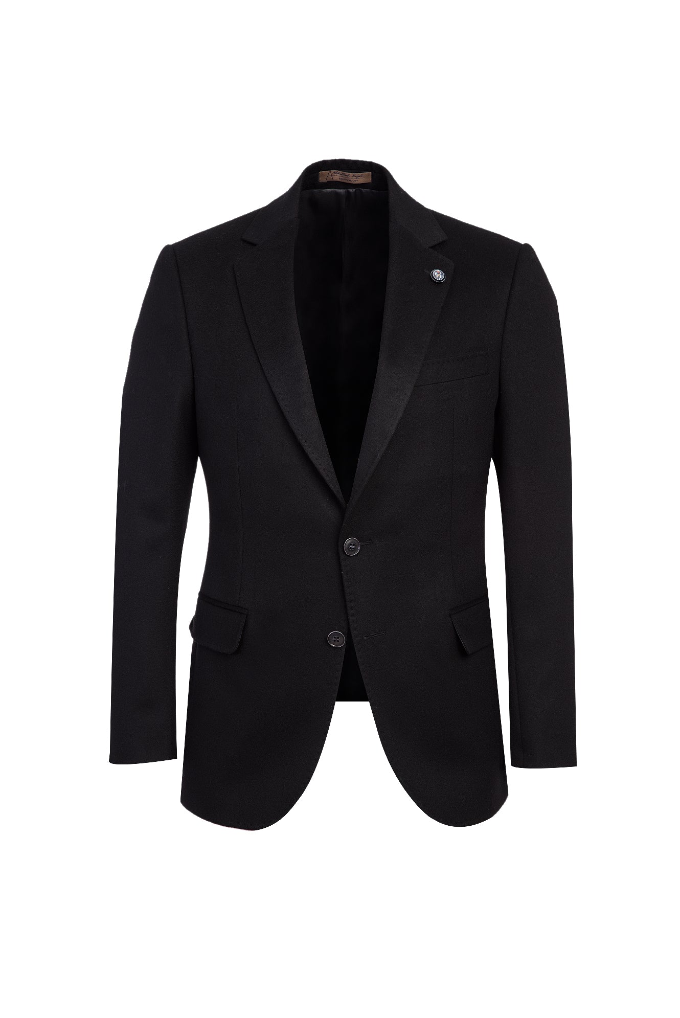 Açık Siyah Regular Fit Klasik Kaşmirli Ceket