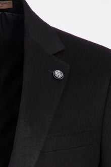 Açık Siyah Regular Fit Klasik Kaşmirli Ceket