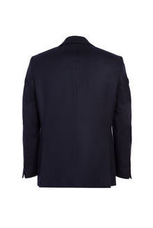 Koyu Lacivert Relaxed Fit Rahat Kesim Kaşmirli Klasik Ceket