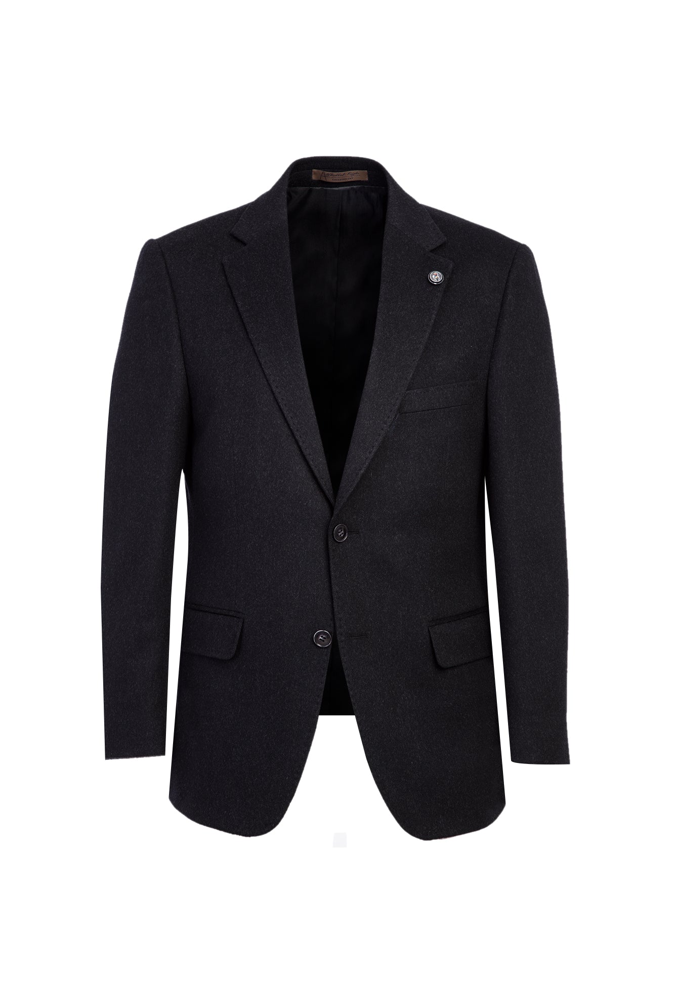 Siyah Relaxed Fit Rahat Kesim Kaşmirli Klasik Ceket