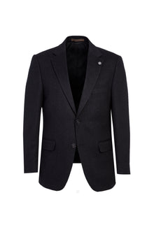 Siyah Relaxed Fit Rahat Kesim Kaşmirli Klasik Ceket