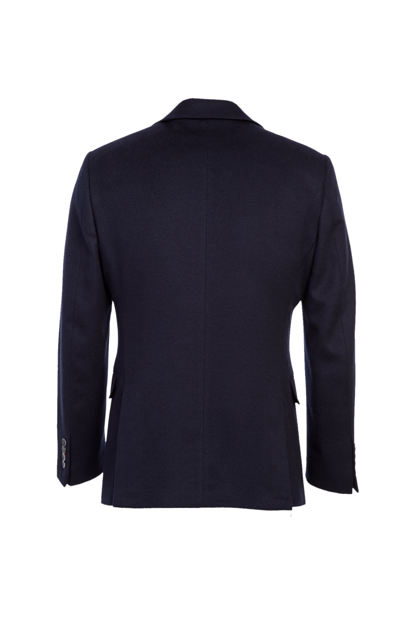 Orta Lacivert Slim Fit Dar Kesim Kaşmirli Ceket