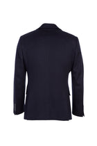 Orta Lacivert Regular Fit Klasik Kaşmirli Ceket