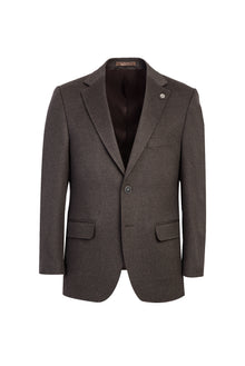 Orta Haki Relaxed Fit Rahat Kesim Kaşmirli Klasik Ceket