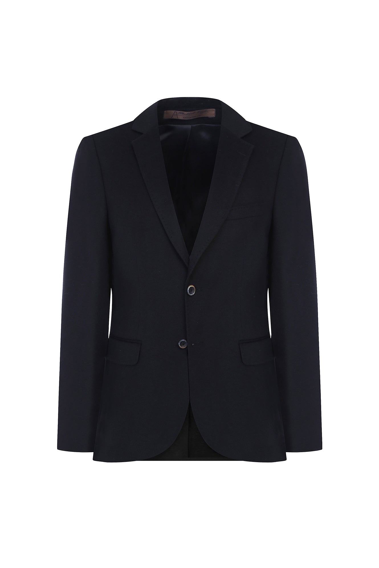 Siyah 7 Drop Slim Fit Dar Kesim A.K. DÜZ PURE KA?M?R KST CEKET-Abdullah Ki??l?
