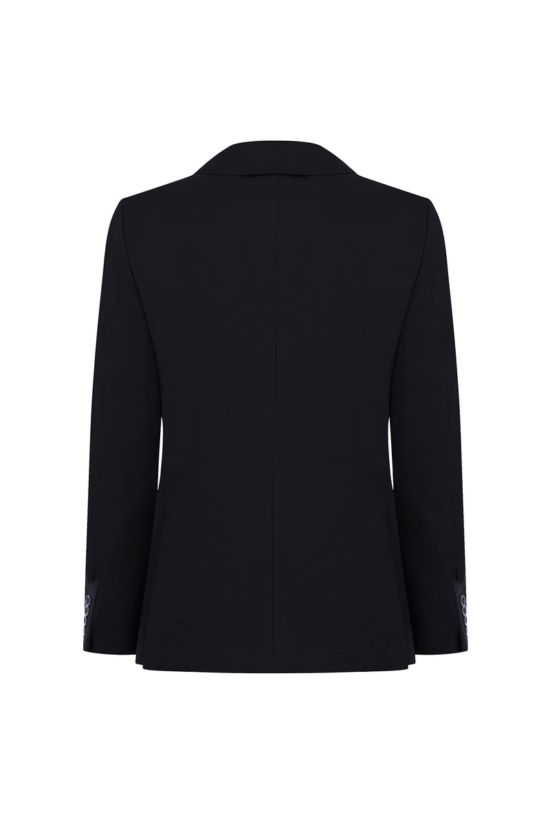 Siyah Regular Fit Kaşmir Klasik Ceket