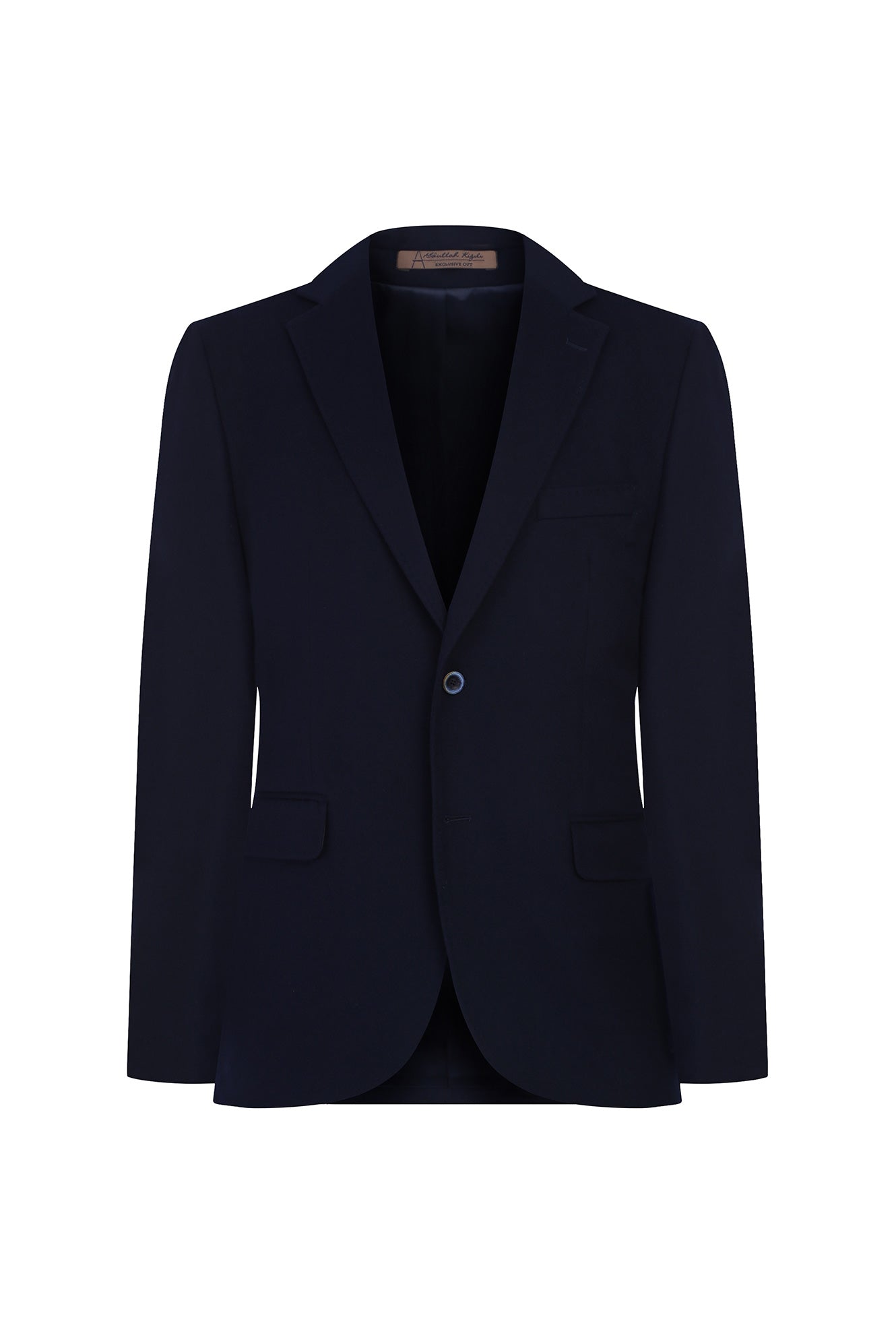 Orta Lacivert Slim Fit Dar Kesim Kaşmir Ceket
