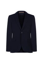 Orta Lacivert Slim Fit Dar Kesim Kaşmir Ceket