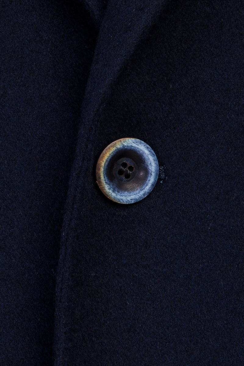 Orta Lacivert Slim Fit Dar Kesim Kaşmir Ceket