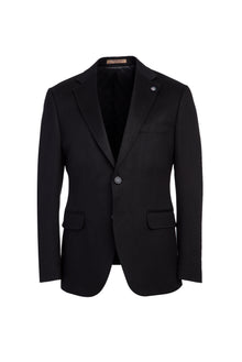 Siyah Slim Fit Dar Kesim Kaşmir Ceket