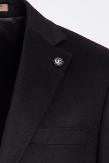 Siyah Slim Fit Dar Kesim Kaşmir Ceket