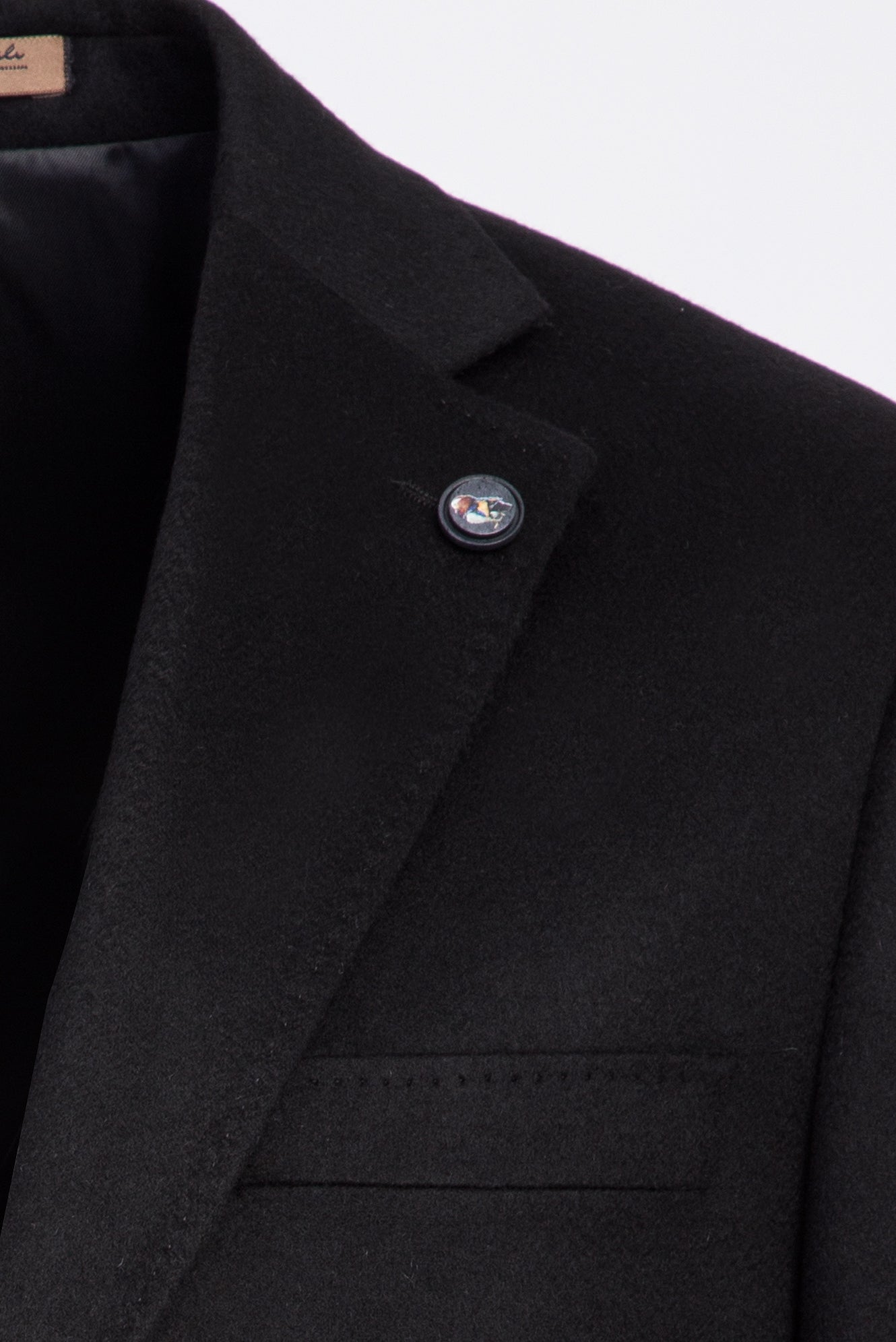 Siyah 7 Drop Slim Fit Dar Kesim Ka?mir Ceket-Abdullah Ki??l?