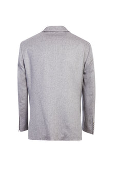 Açık Gri Regular Fit Klasik Kaşmir Ceket