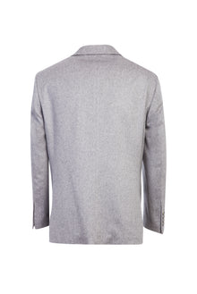 Aç?k Gri 4 Drop Relaxed Fit Rahat Kesim Ka?mir Klasik Ceket-Abdullah Ki??l?