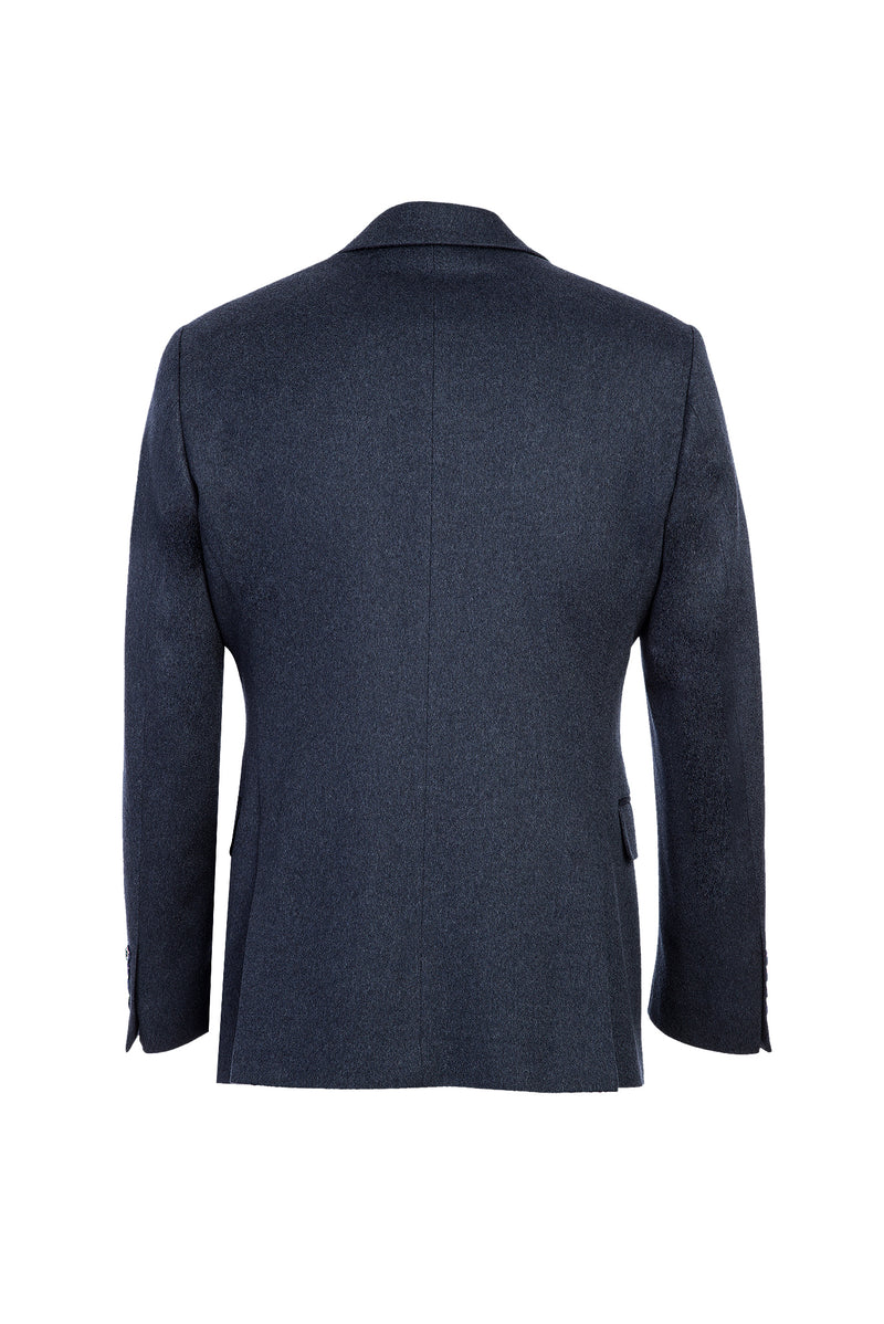 Havacı Mavi Relaxed Fit Rahat Kesim Kaşmir Klasik Ceket