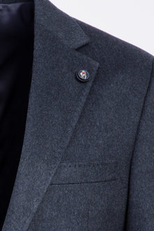 Havacı Mavi Relaxed Fit Rahat Kesim Kaşmir Klasik Ceket