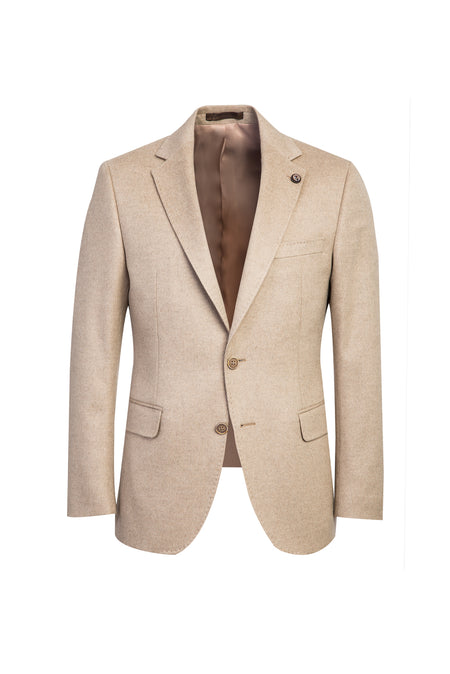 Açık Camel Kaşmir Klasik Ceket