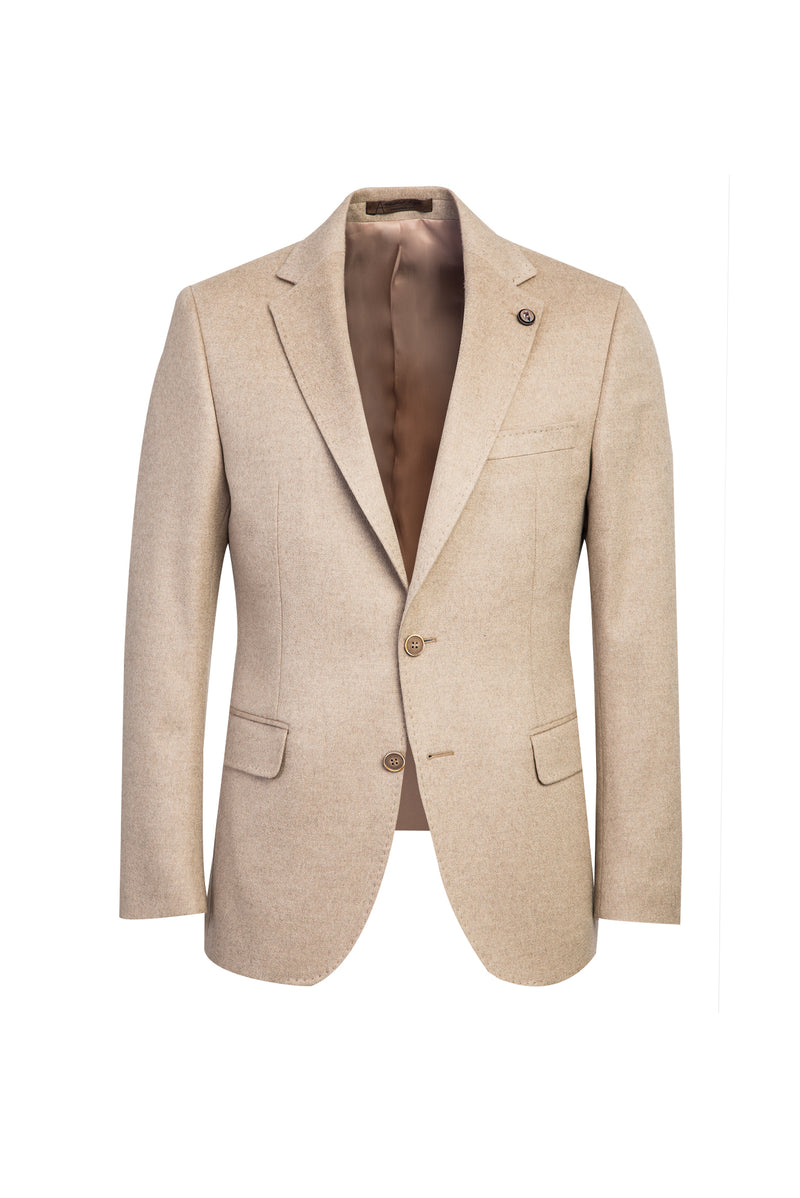 Açık Camel Kaşmir Klasik Ceket