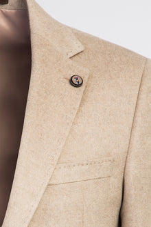 Açık Camel Kaşmir Klasik Ceket