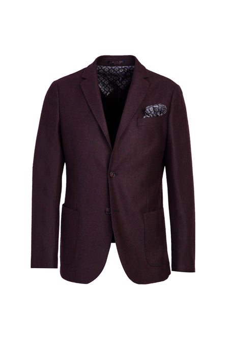 ?arap Bordo 7 Drop Slim Fit Dar Kesim Ceket-Abdullah Ki??l?