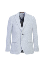 Açık Gri Slim Fit Dar Kesim Örme Ceket