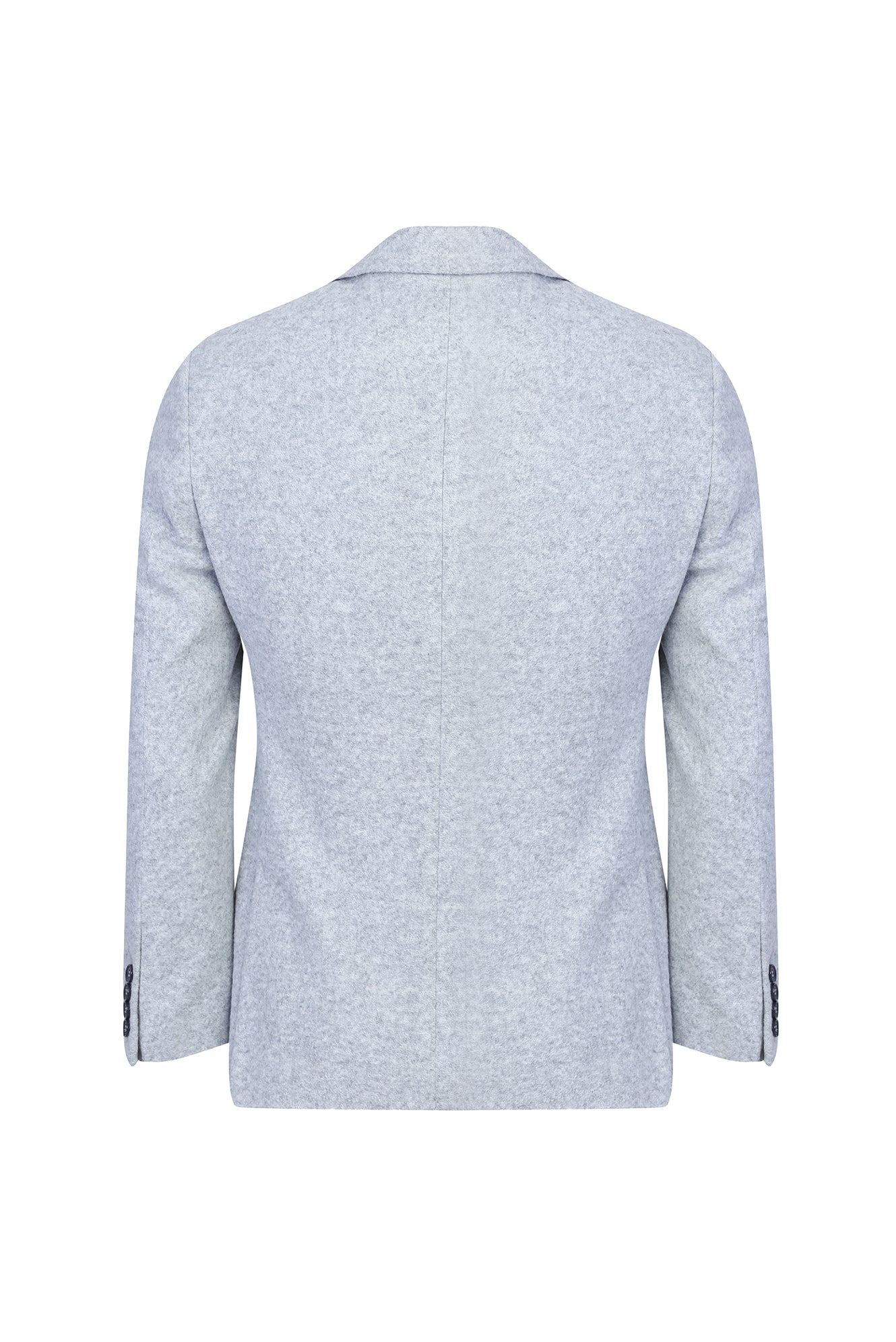 Açık Gri Slim Fit Dar Kesim Örme Ceket
