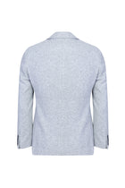 Açık Gri Slim Fit Dar Kesim Örme Ceket