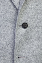 Açık Gri Slim Fit Dar Kesim Örme Ceket