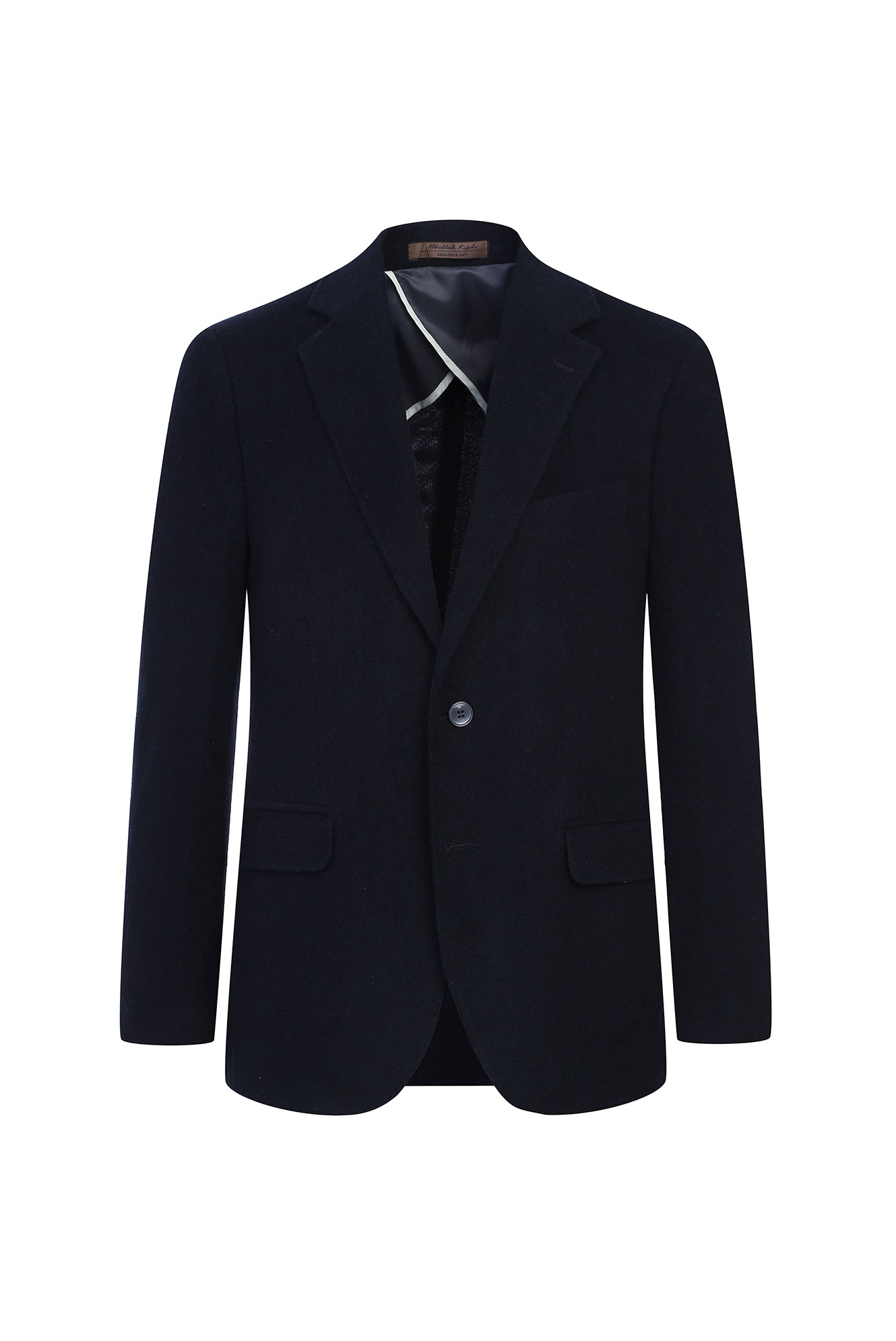 Siyah 7 Drop Slim Fit Dar Kesim Yünlü Örme Ceket-Abdullah Ki??l?