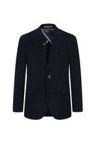 Siyah 7 Drop Slim Fit Dar Kesim Yünlü Örme Ceket-Abdullah Ki??l?