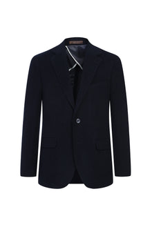 Siyah 7 Drop Slim Fit Dar Kesim Yünlü Örme Ceket-Abdullah Ki??l?