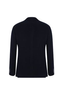 Siyah 7 Drop Slim Fit Dar Kesim Yünlü Örme Ceket-Abdullah Ki??l?