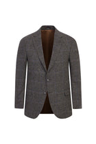 Koyu Bej Regular Fit Desenli Yün Ceket