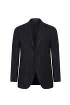 Koyu Antrasit Regular Fit Yünlü Desenli Klasik Ceket