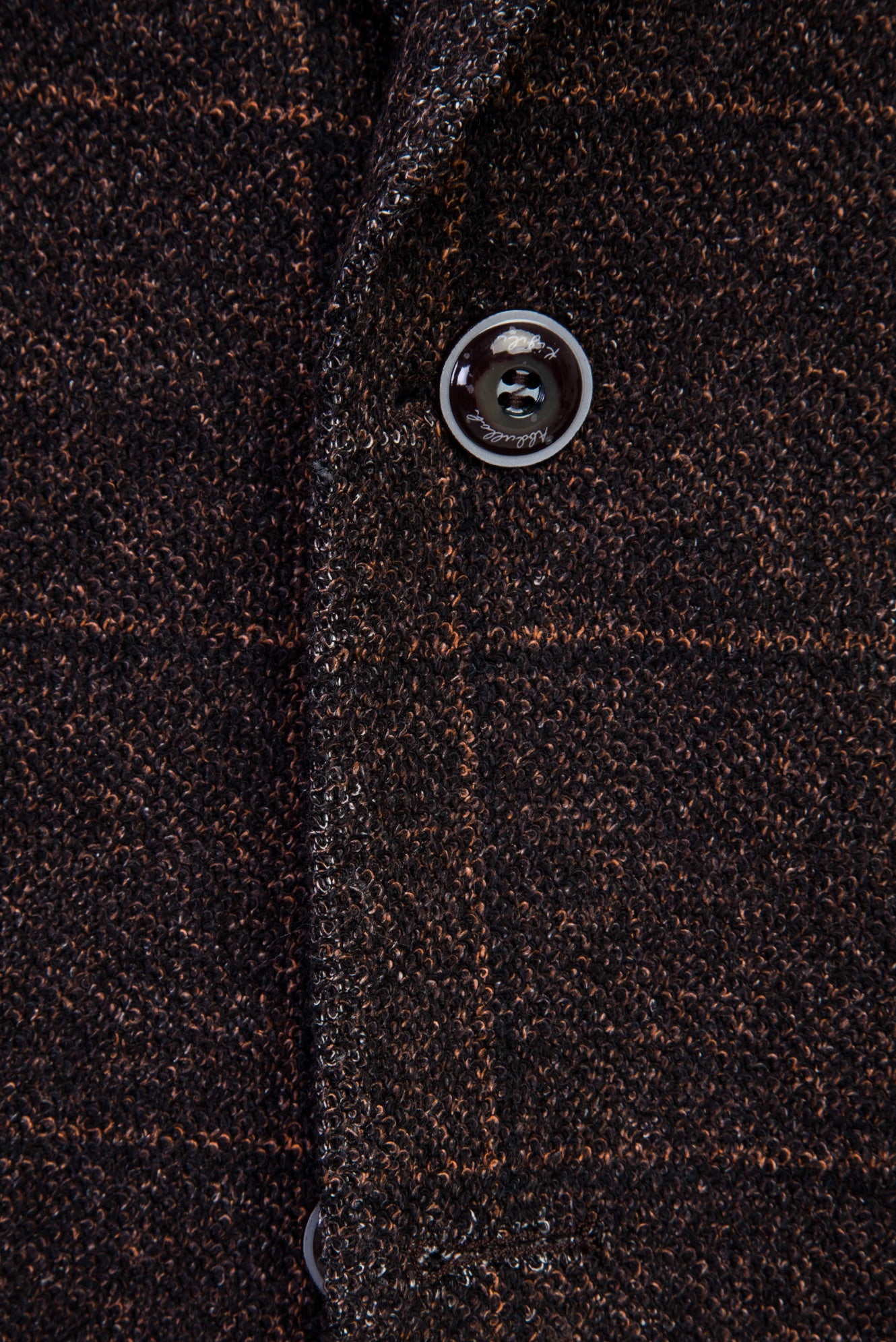 Kiremit Regular Fit Kareli Örme Ceket